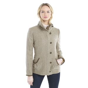 Dubarry Bracket Tweed Coat - Size EU40/US 10 - Sable Color.